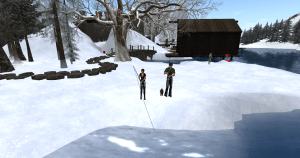 James and I fishing on Sunday morning.